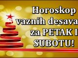 Horoskop za petak i subotu.