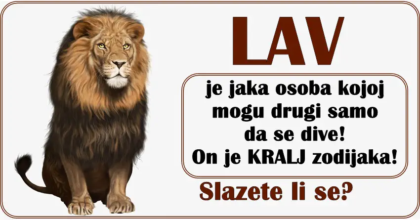 LAV je jaka osoba kojoj mogu drugi samo da se dive! On je KRALJ zodijaka!