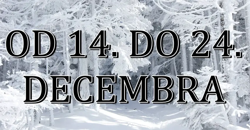 Od 14. do 24. decembra neki znaci treba da se spreme na MAGIČNE PROMENE! Lepe stvari tek dolaze! Od 14. do 24. decembra neki znaci treba da se spreme na MAGIČNE PROMENE! Lepe stvari tek dolaze!
